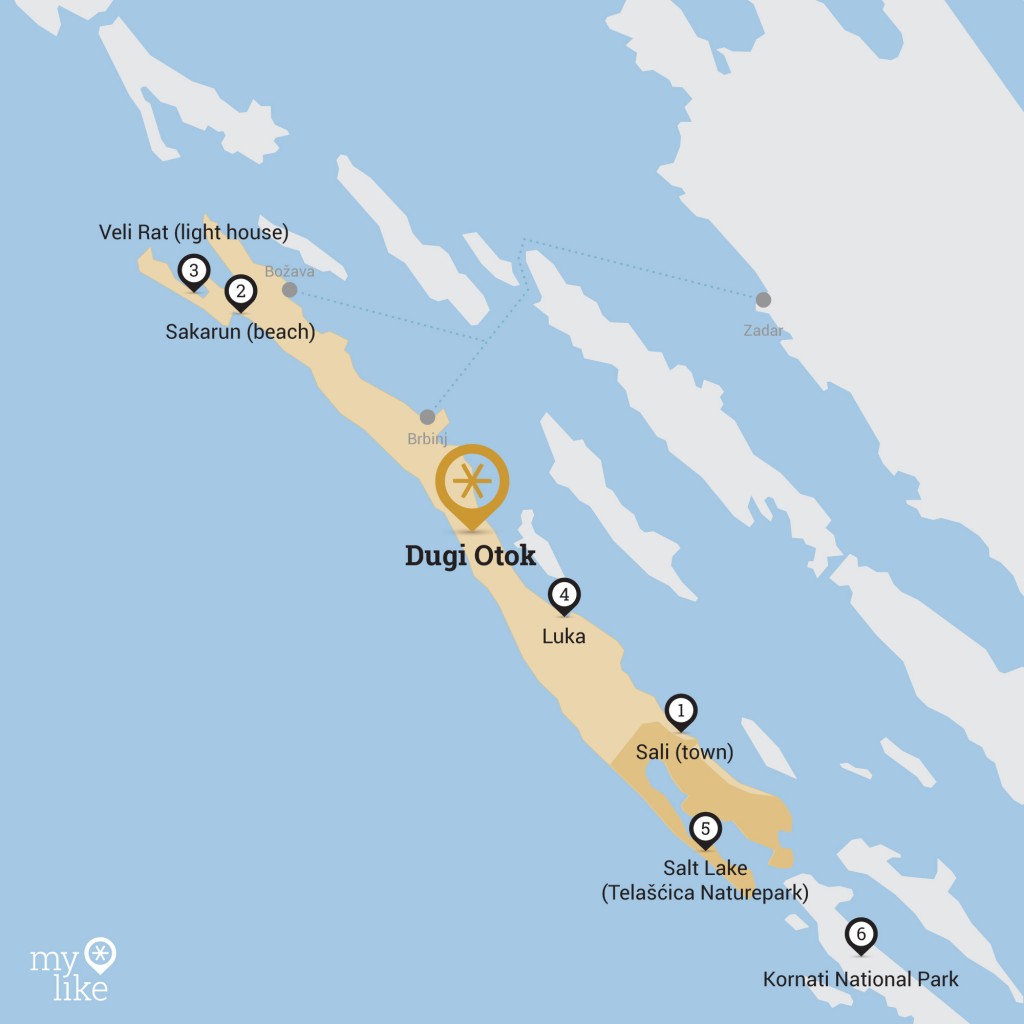 Dugi Otok Map